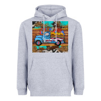 Heather Grey western  american truck sunflowers  mousepad Heavyweight Hoodie - HRA Design Shop