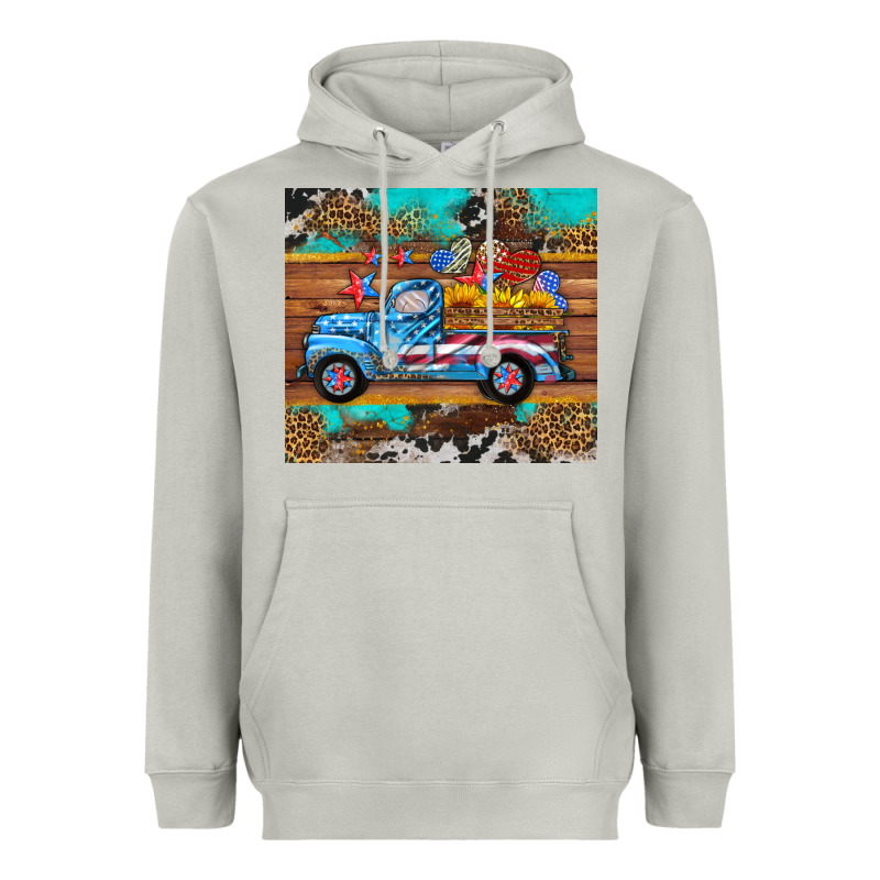 Western  American Truck Sunflowers  Mousepad Heavyweight Hoodie by HRA Design Shop | Teevron