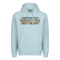 Blue Mist physically here mentally at home with my dog Premium Hoodie - MaliasSmallBusiness