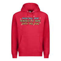 Cardinal physically here mentally at home with my dog Premium Hoodie - MaliasSmallBusiness