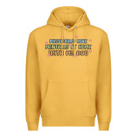Mustard physically here mentally at home with my dog Premium Hoodie - MaliasSmallBusiness