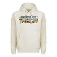 Oatmeal Heather physically here mentally at home with my dog Premium Hoodie - MaliasSmallBusiness