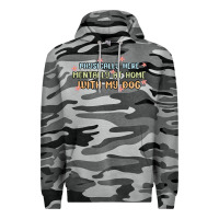 Slate Camo physically here mentally at home with my dog Premium Hoodie - MaliasSmallBusiness