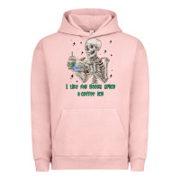 Pigment Salmon i like my books spicy and coffee icy Urban Hoodie - MaliasSmallBusiness
