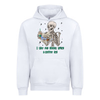 White i like my books spicy and coffee icy Urban Hoodie - MaliasSmallBusiness