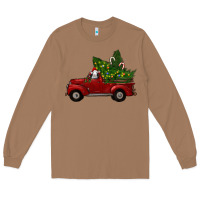 Toasted Coconut Christmas Farm Truck With Baby Sheep Long Sleeve Tee - RanaPortraitStore