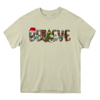 Mossy Believe Christmas Heavy Core Tee - CowhideDigitalArt