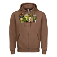 Chestnut army coffee cups Zipper Hoodie - Zillion Design Studio