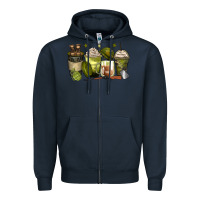 Navy army coffee cups Zipper Hoodie - Zillion Design Studio