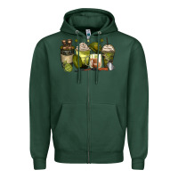 Sports Green army coffee cups Zipper Hoodie - Zillion Design Studio