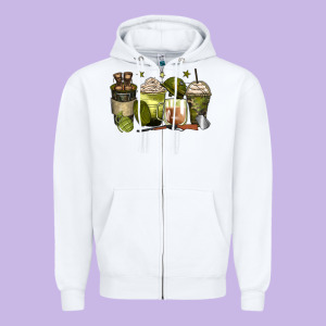 Army Coffee Cups Zipper Hoodie Designed By Zillion Design Studio