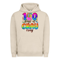Pigment French Oak 100 days of cray cray Urban Hoodie - MaliasSmallBusiness