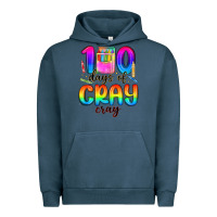 Pigment Midnight Navy 100 days of cray cray Urban Hoodie - MaliasSmallBusiness
