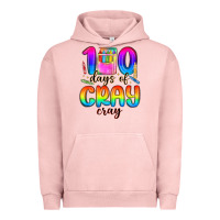 Pigment Salmon 100 days of cray cray Urban Hoodie - MaliasSmallBusiness
