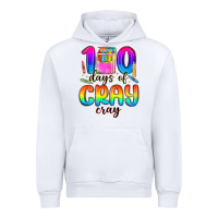 White 100 days of cray cray Urban Hoodie - MaliasSmallBusiness