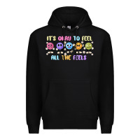 Black it's okay to feel all the feels Premium Hoodie - MaliasSmallBusiness
