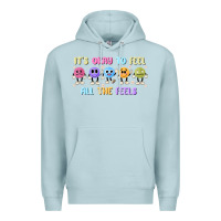 Blue Mist it's okay to feel all the feels Premium Hoodie - MaliasSmallBusiness