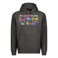 Charcoal Heather it's okay to feel all the feels Premium Hoodie - MaliasSmallBusiness