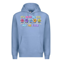 Colony Blue it's okay to feel all the feels Premium Hoodie - MaliasSmallBusiness
