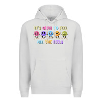Dove Grey it's okay to feel all the feels Premium Hoodie - MaliasSmallBusiness