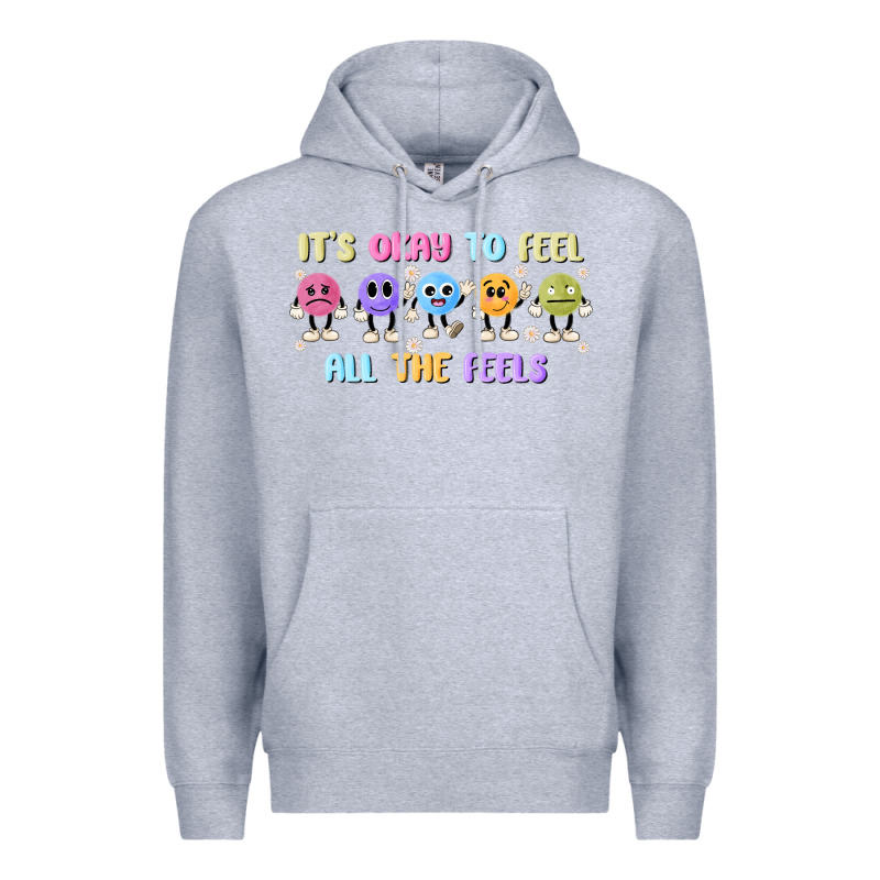 It's Okay To Feel All The Feels Premium Hoodie by MaliasSmallBusiness | Teevron