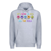 Heather Grey it's okay to feel all the feels Premium Hoodie - MaliasSmallBusiness