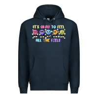 Navy it's okay to feel all the feels Premium Hoodie - MaliasSmallBusiness