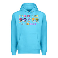 Ocean Blue it's okay to feel all the feels Premium Hoodie - MaliasSmallBusiness