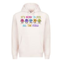 Pale Pink it's okay to feel all the feels Premium Hoodie - MaliasSmallBusiness