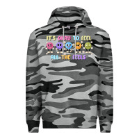 Slate Camo it's okay to feel all the feels Premium Hoodie - MaliasSmallBusiness