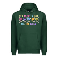 Sports Green it's okay to feel all the feels Premium Hoodie - MaliasSmallBusiness