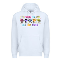White it's okay to feel all the feels Premium Hoodie - MaliasSmallBusiness
