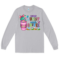 Moon Dust some bunny needs coffee with gnomes Long Sleeve Tee - Zillion Design Studio