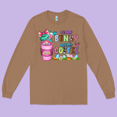Some Bunny Needs Coffee With Gnomes Long Sleeve Tee Designed By Zillion Design Studio