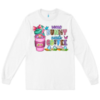 White some bunny needs coffee with gnomes Long Sleeve Tee - Zillion Design Studio