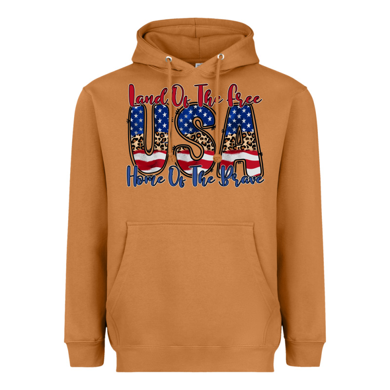 Land Of The Free Usa Heavyweight Hoodie by RacoonDesign | Teevron