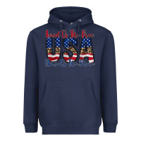 Navy land of the free usa Heavyweight Hoodie - RacoonDesign