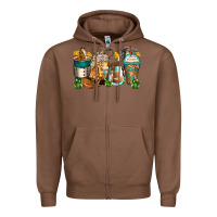 Chestnut horses coffee cups Zipper Hoodie - Zillion Design Studio