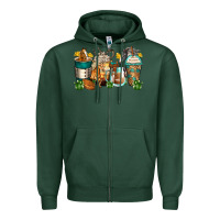 Sports Green horses coffee cups Zipper Hoodie - Zillion Design Studio
