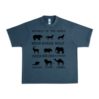 Midnight Navy Anımals Of The World Urban Heavy Tee - Bettercallsaul