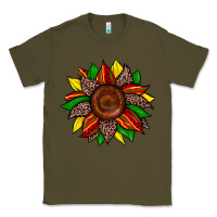 Army Green juneteenth leopard sunflower Classic Tee - Zillion Design Studio