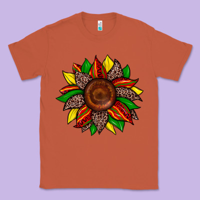 Classic Tee juneteenth leopard sunflower