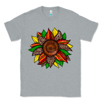 Heather Grey juneteenth leopard sunflower Classic Tee - Zillion Design Studio