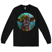 Black Calf Christmas Long Sleeve Tee - RanaPortraitStore