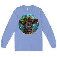 Colony Blue Calf Christmas Long Sleeve Tee - RanaPortraitStore