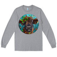 Heather Grey Calf Christmas Long Sleeve Tee - RanaPortraitStore