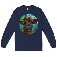 Navy Calf Christmas Long Sleeve Tee - RanaPortraitStore