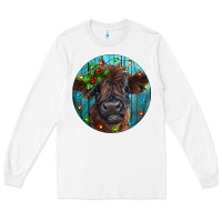 White Calf Christmas Long Sleeve Tee - RanaPortraitStore