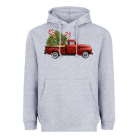 Heather Grey christmas trees truck Heavyweight Hoodie - FaDigitalArtStudio