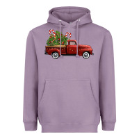 Lavender christmas trees truck Heavyweight Hoodie - FaDigitalArtStudio